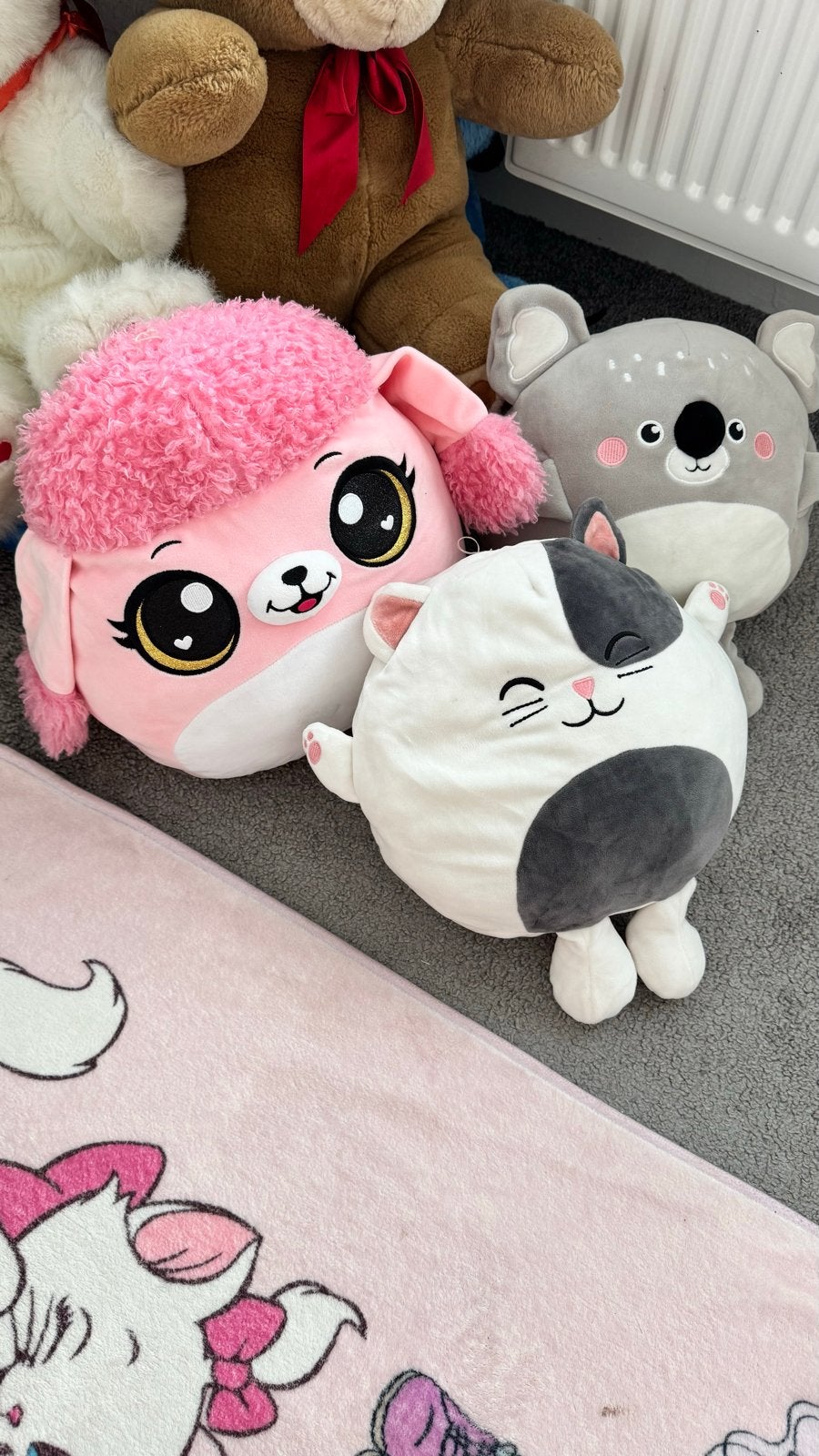 Squishmallows Knuffels - Koala, Kat en Roze Hond, Zo goed als nieuw, Middelgroot (20 tot 80 cm), Roze, Squishmallow