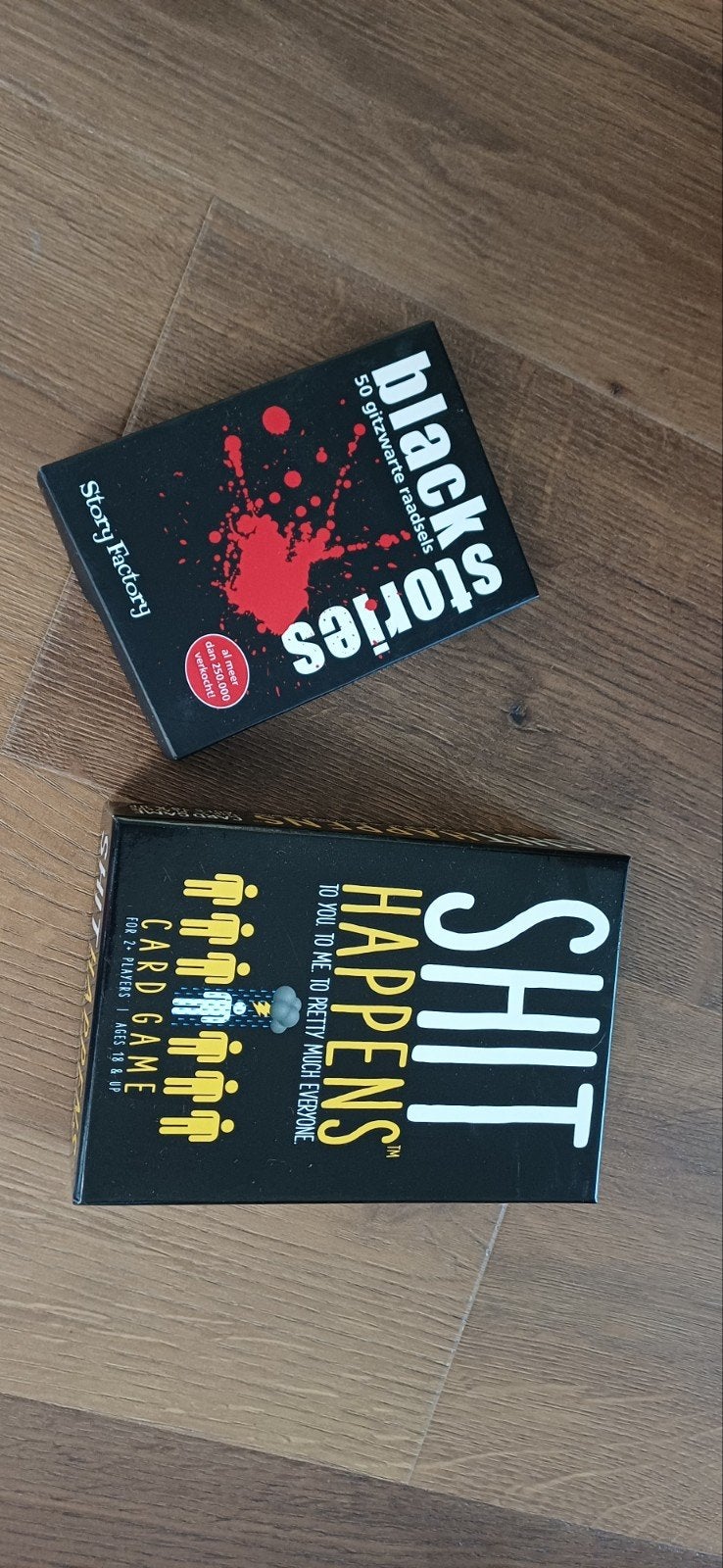 Black Stories & Shit Happens - Kaartspellen, Een of twee spelers, Ophalen, Zo goed als nieuw, Story Factory