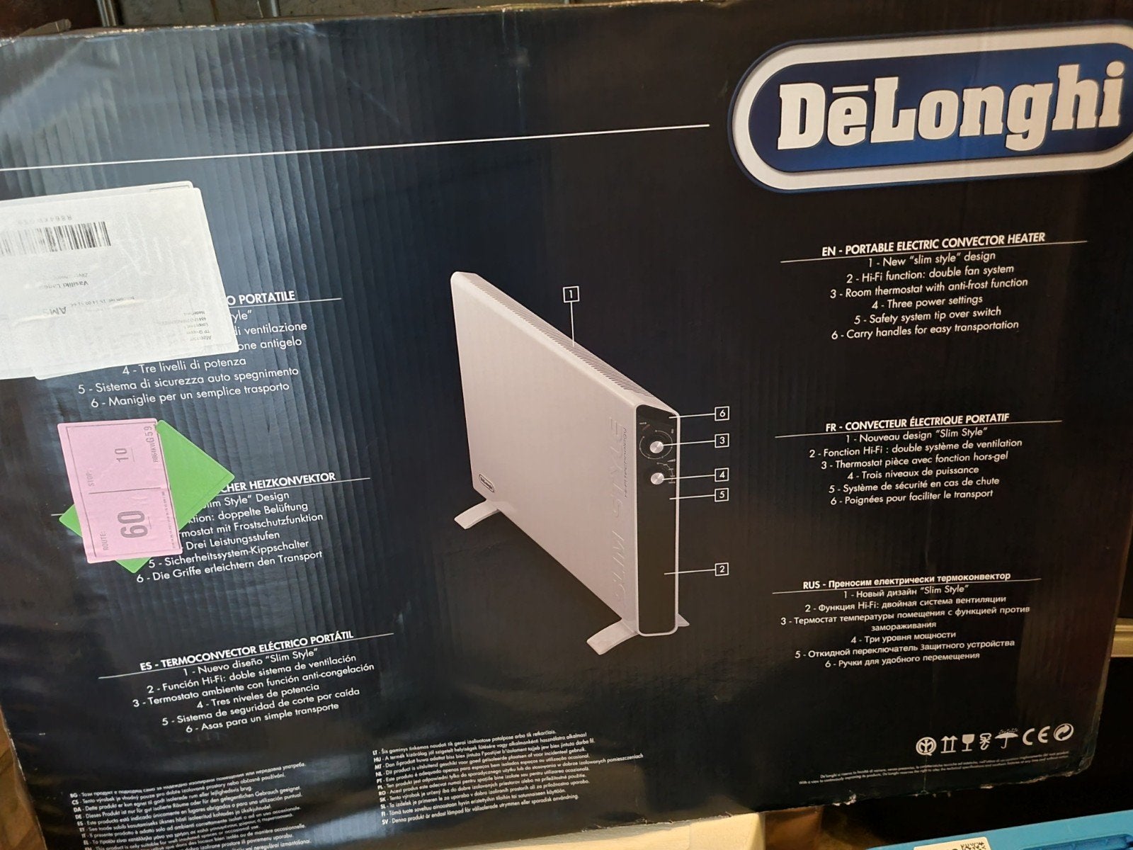 De'Longhi HCX 3120FS Slim Style - Draagbare Elektrische Conv, 30 tot 80 cm, Kachel, Ophalen of Verzenden, Zo goed als nieuw