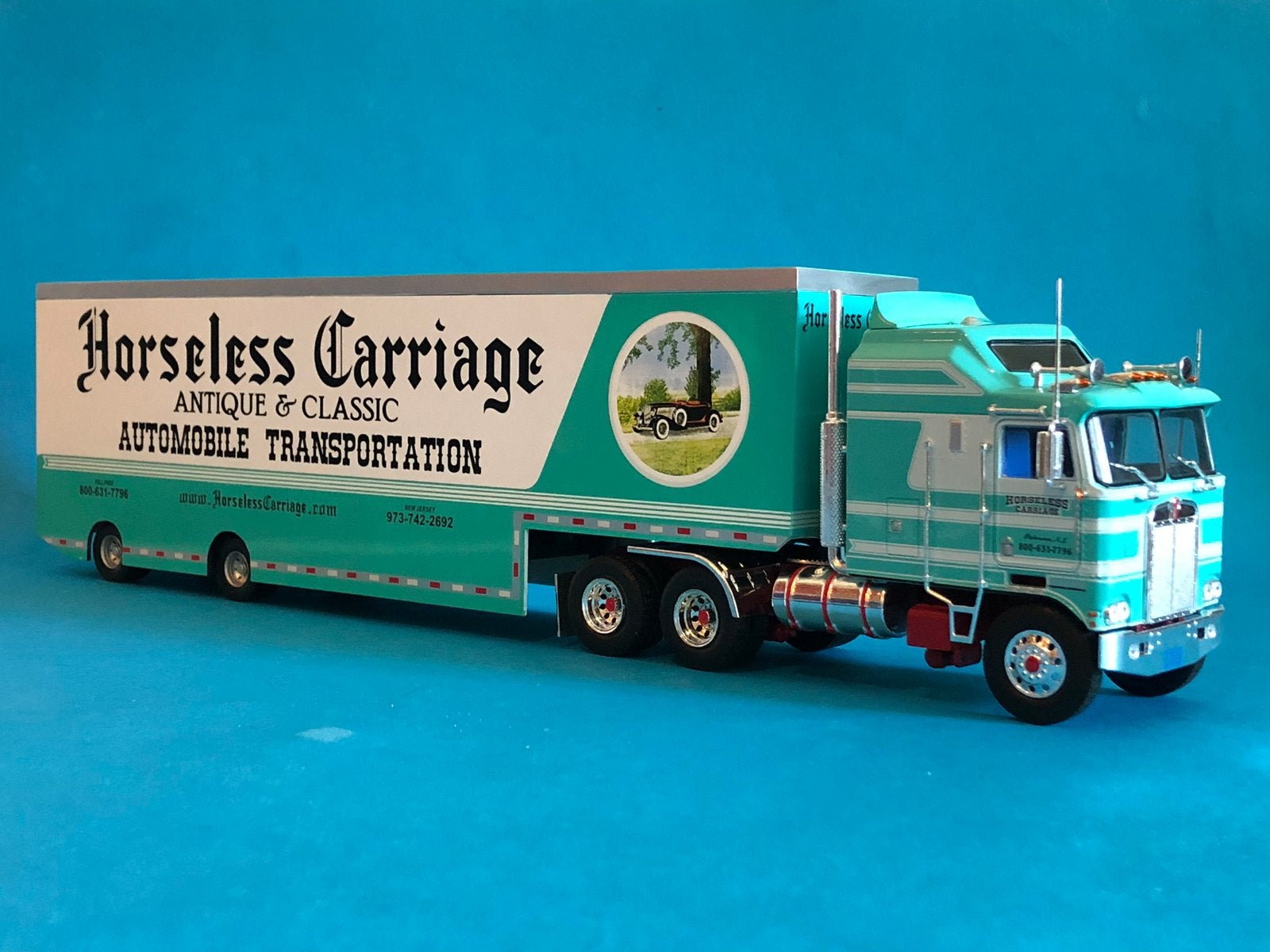 Kenworth K100 gesloten Autotransporter! Nieuw & doos! KIJK!, Ophalen of Verzenden, Nieuw, Bus of Vrachtwagen, Overige merken