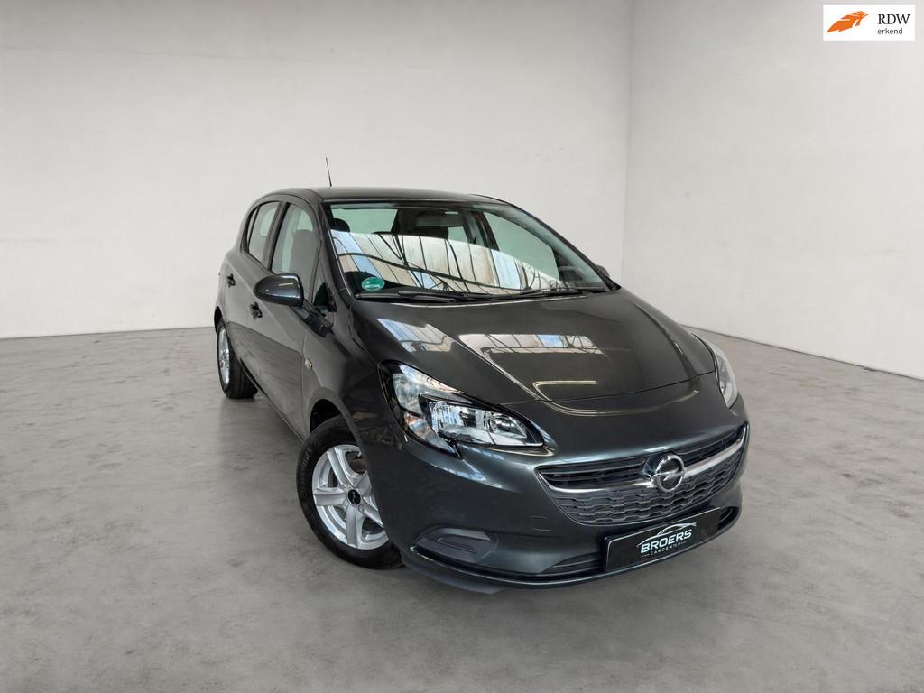Opel Corsa 1.4 Edition|LAGE KM|STOEL/STUUR VERWAM.|AIRCO|CRU, Voorwielaandrijving, Stof, Gebruikt, Zwart