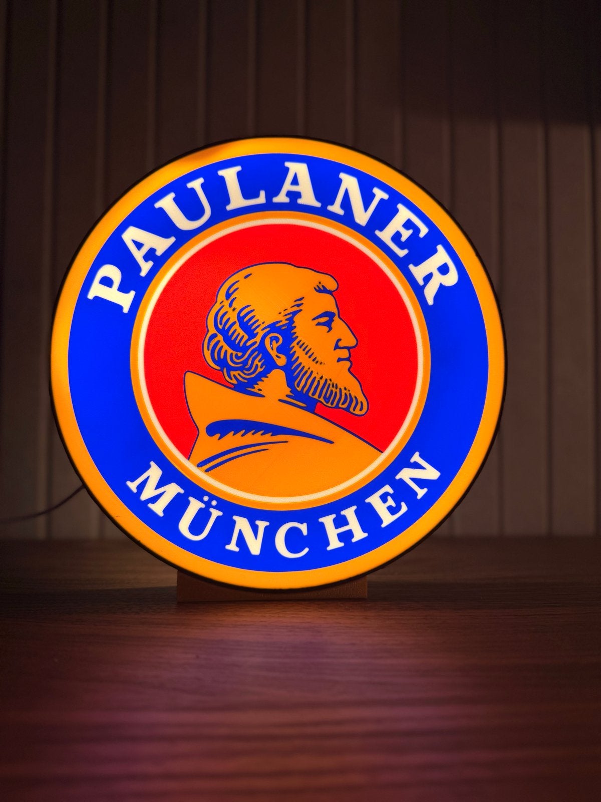 Paulaner München 3D Verlicht Reclamebord, Ophalen of Verzenden