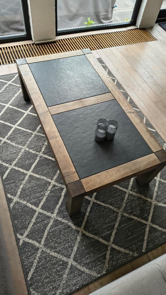 Eiken salontafel, Ophalen, Gebruikt, 100 tot 150 cm, Eikenhout