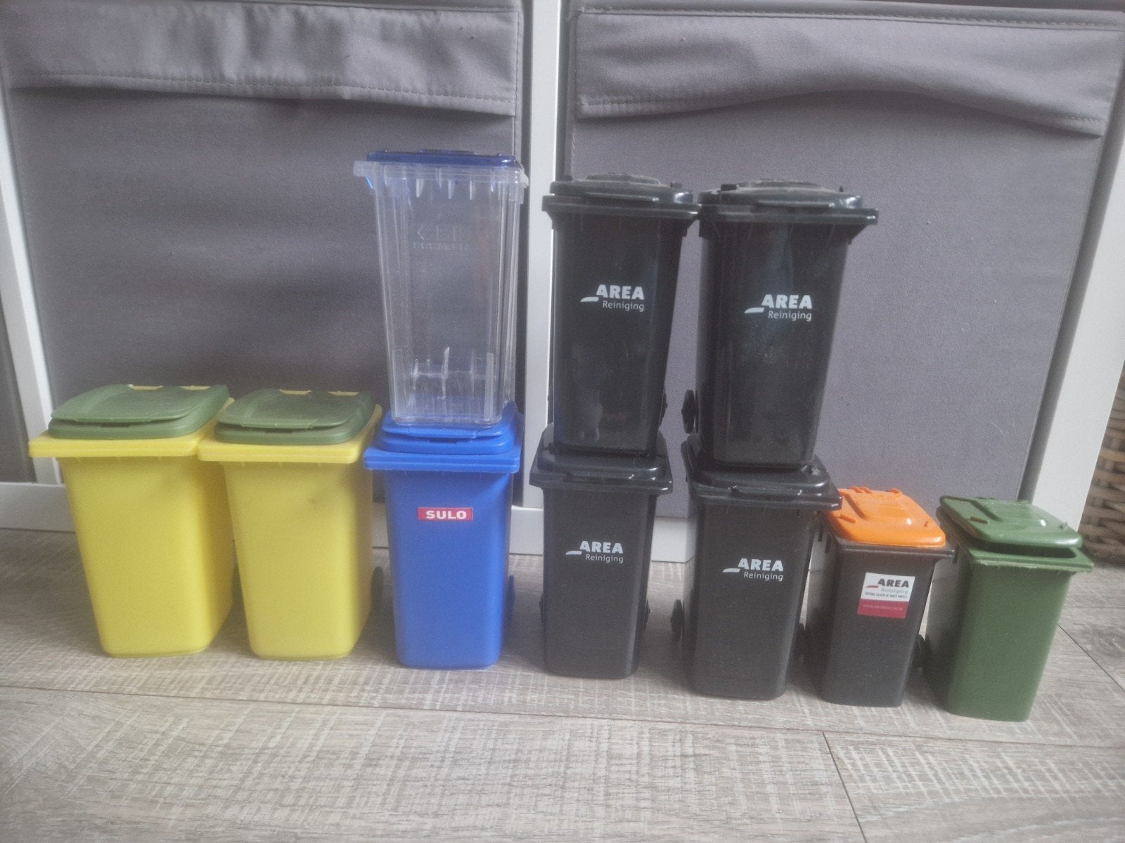 Miniatuur afvalcontainers en kliko's - Set van 9, Ophalen of Verzenden, Gebruikt, Jongen of Meisje