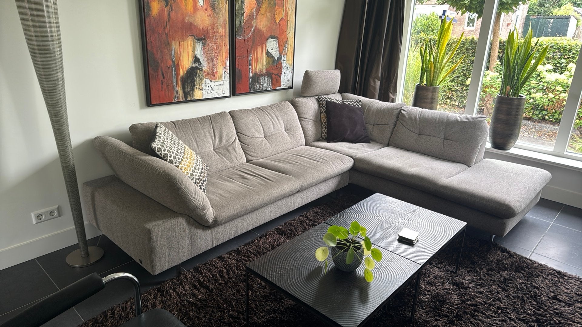Mooie comfortabele hoekbank, Ophalen, 250 tot 300 cm, Gebruikt, Hoekbank