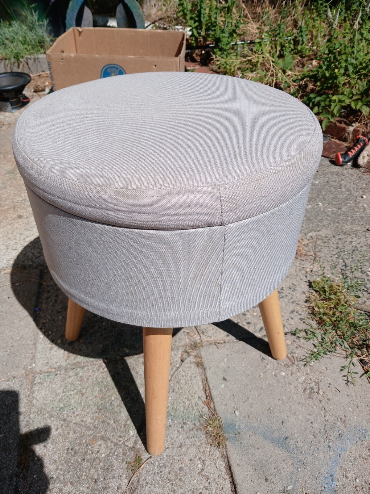 zit poef .et opberg ruimte, Ophalen of Verzenden, Rond, Minder dan 50 cm, Minder dan 50 cm