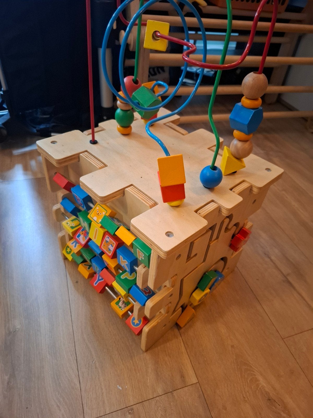 Houten Speelkubus met Kralenframe en Activiteiten, Ophalen, Overige typen
