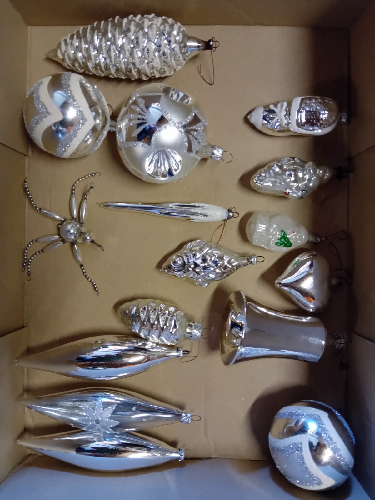 16 vintage oude kerstballen voor kerstboom kerstmis, Ophalen of Verzenden