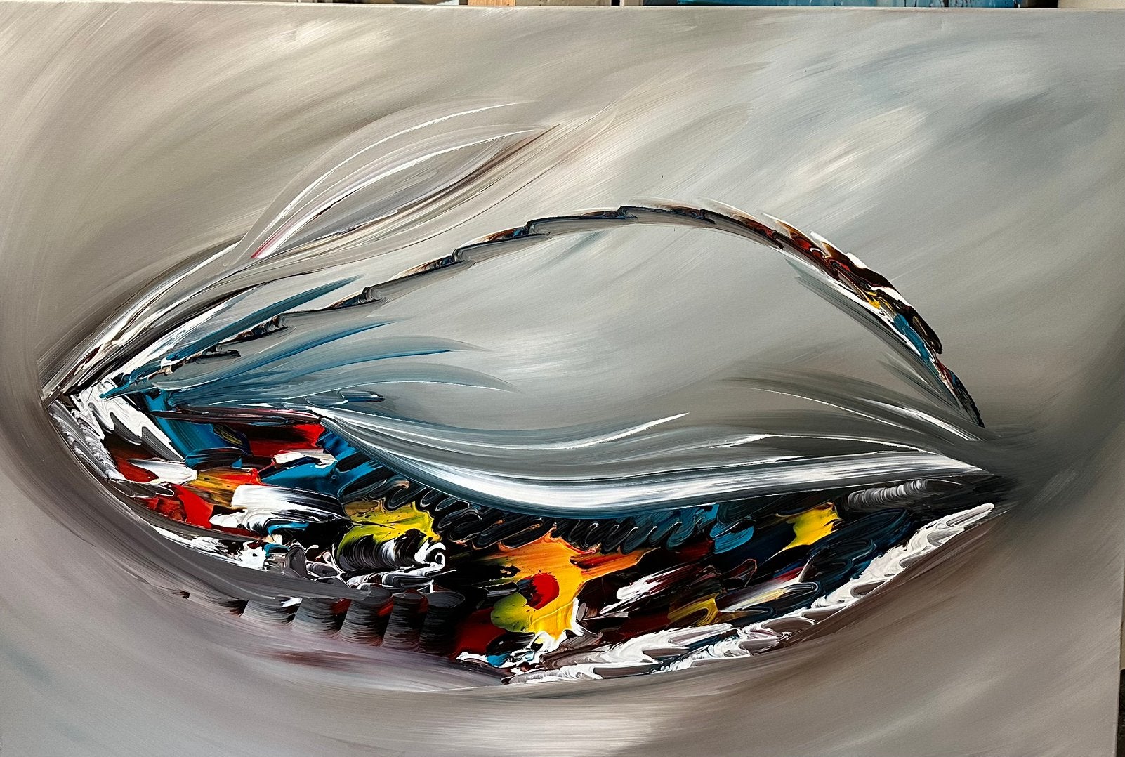 Gena G.- Abstract “ Harmonie “- Handgeschilderd- Uniek-XXL, Ophalen of Verzenden