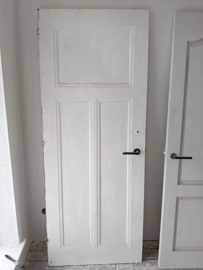 Binnendeur 210x82 cm - Wit paneeldeur, Ophalen, Gebruikt, Overige materialen, 200 tot 250 cm