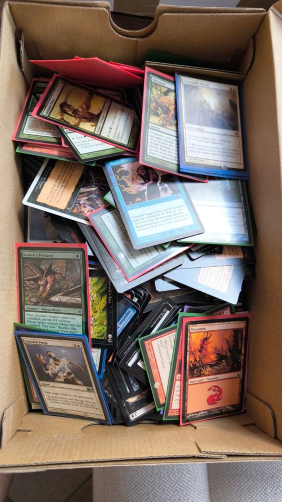 Magic the gathering restanten +1000 kaarten oud en nieuw, Ophalen of Verzenden, Gebruikt, Meerdere kaarten, Foil