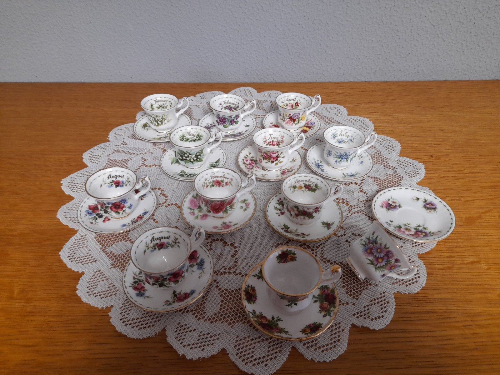 Royal albert flower of the month minnie kopjes, Ophalen of Verzenden
