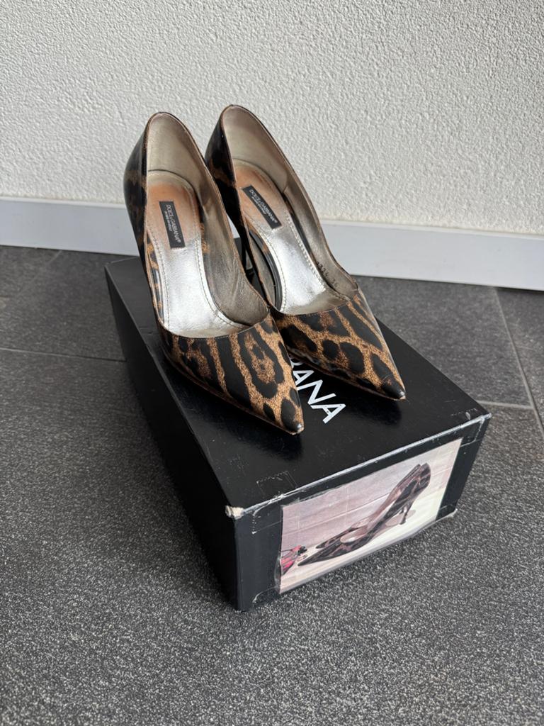 Vintage Y2K Dolce & Gabanna leren hakken met luipaard print, Kleding | Dames, Pumps, Bruin, Ophalen of Verzenden, Dolce & Gabanna