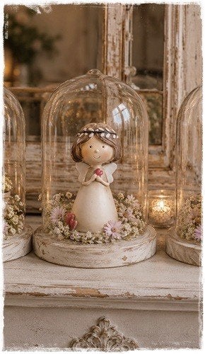 Engeltje van de liefde met 3 hartjes , van hars, 8 cm groot, Ophalen of Verzenden, Nieuw, Overige typen