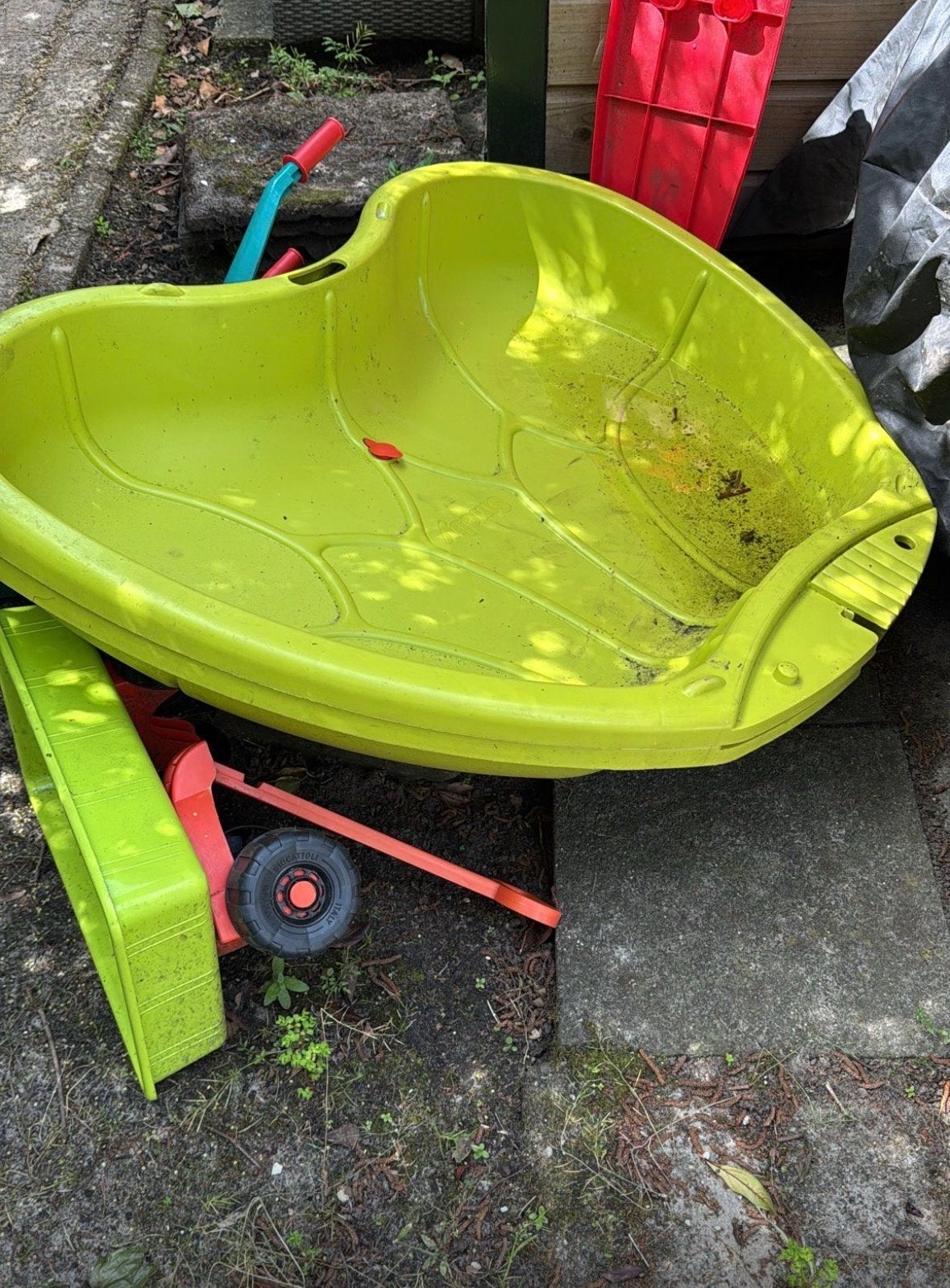 Schelp zandbak/waterbak met tuinslangaansluiting, Kinderen en Baby's, Ophalen, Gebruikt