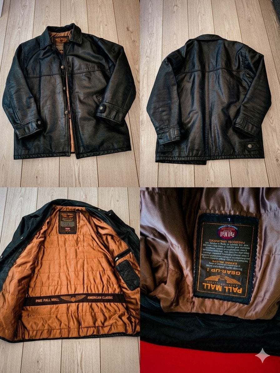 PME Legend (Pall Mall) Vintage Leren Jas - Maat L - Topstaat, Bruin, Maat 42/44 (L), Pall Mall, Ophalen of Verzenden