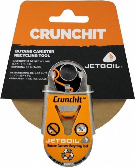 JETBOIL CRUNCHIT FUEL CANISTER RECYCLING TOOL, Caravans en Kamperen, Jetboil, Info@jefiwild.nl, Nieuw, Zichtenburglaan 64