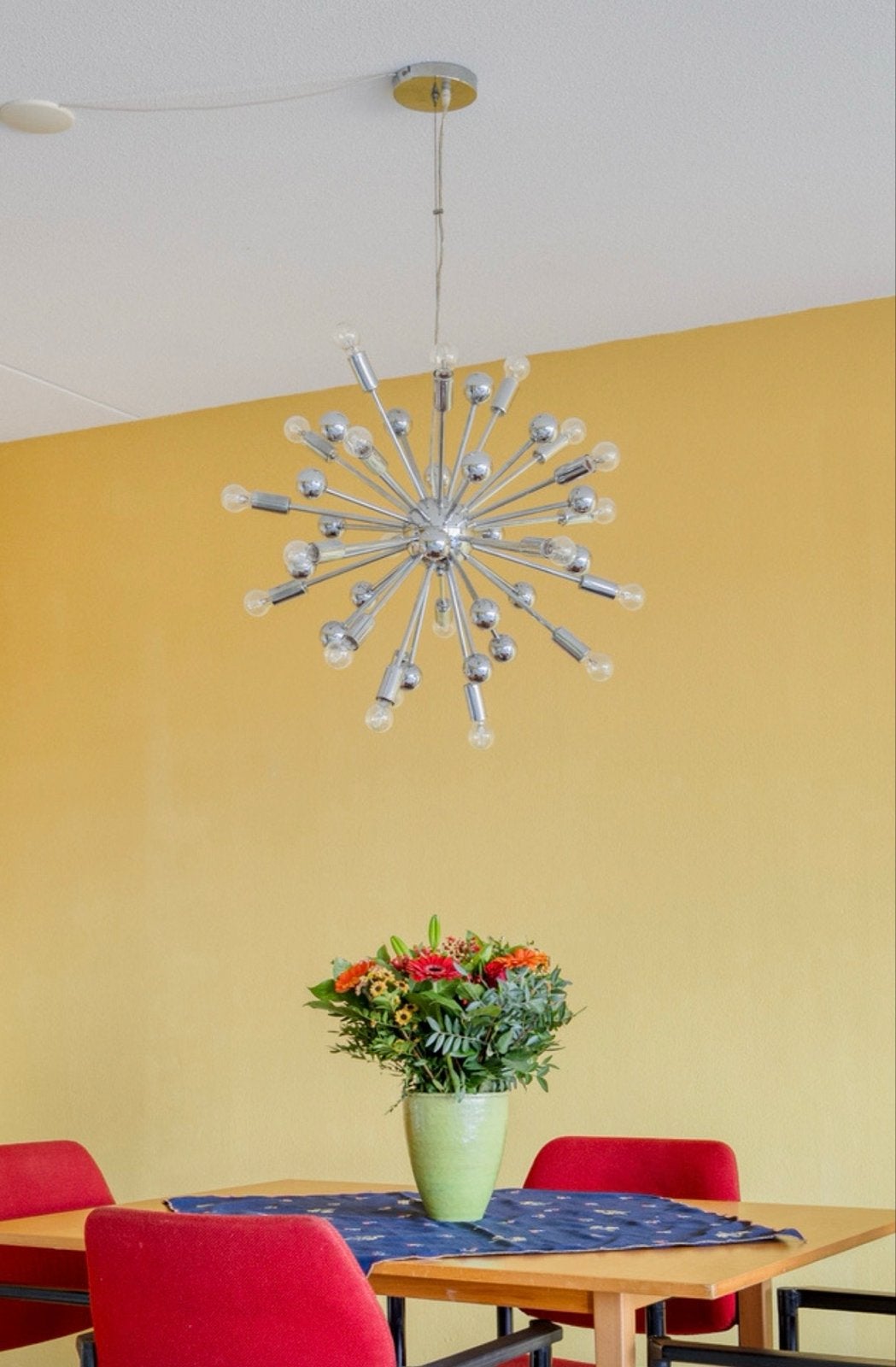 Vintage sputnik/spoetnik hanglamp, Huis en Inrichting, Lampen | Hanglampen, Ophalen, 1950, jaren 50, vintage, sterrensprongontwerp, space age design