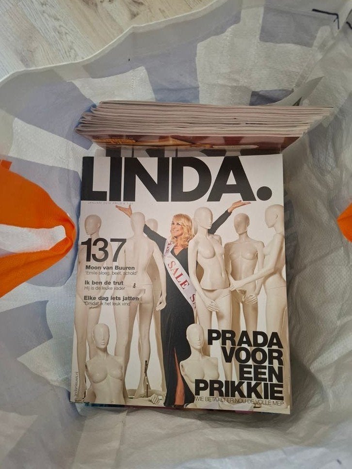 Gratis glossy tijdschriften (LINDA, Grazia, VROUW), Ophalen, Gelezen, Damesbladen