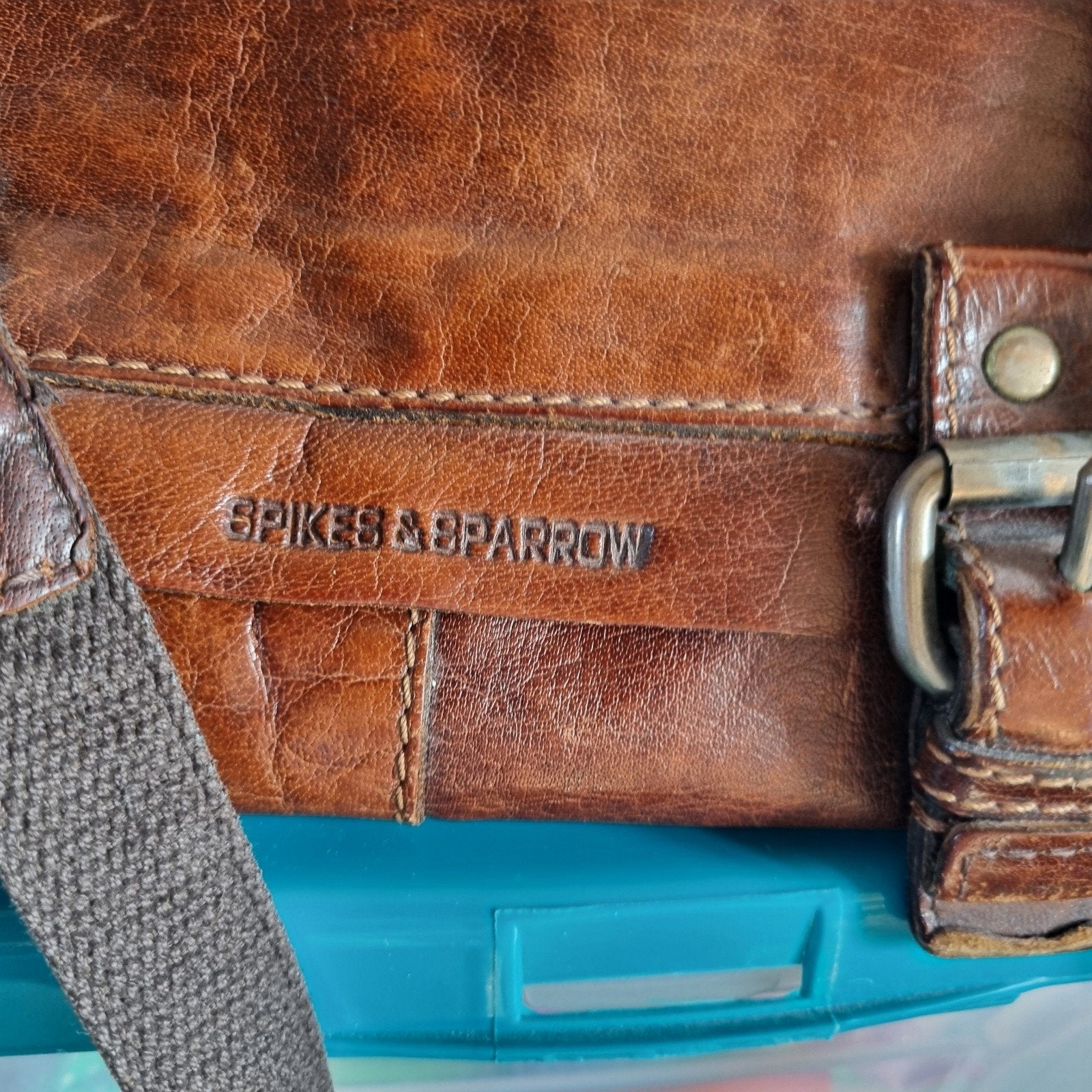 Spikes & Sparrow Leren Handtas - Bruin, Ophalen of Verzenden, Gebruikt, Bruin, Handtas