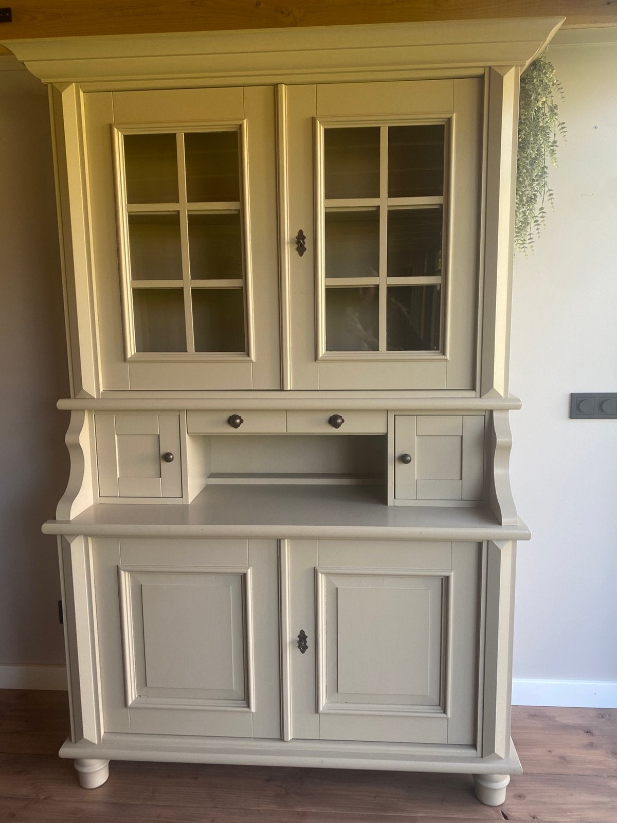 Buffetkast landelijk brocante (beige), Ophalen, 100 tot 150 cm, 200 cm of meer, Zo goed als nieuw