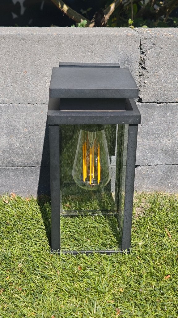 Buitenwandlamp - KS - Jersey L - incl. LED-filamentlamp, Tuin en Terras, Gebruikt, Minder dan 50 watt, Wandlamp, Aluminium
