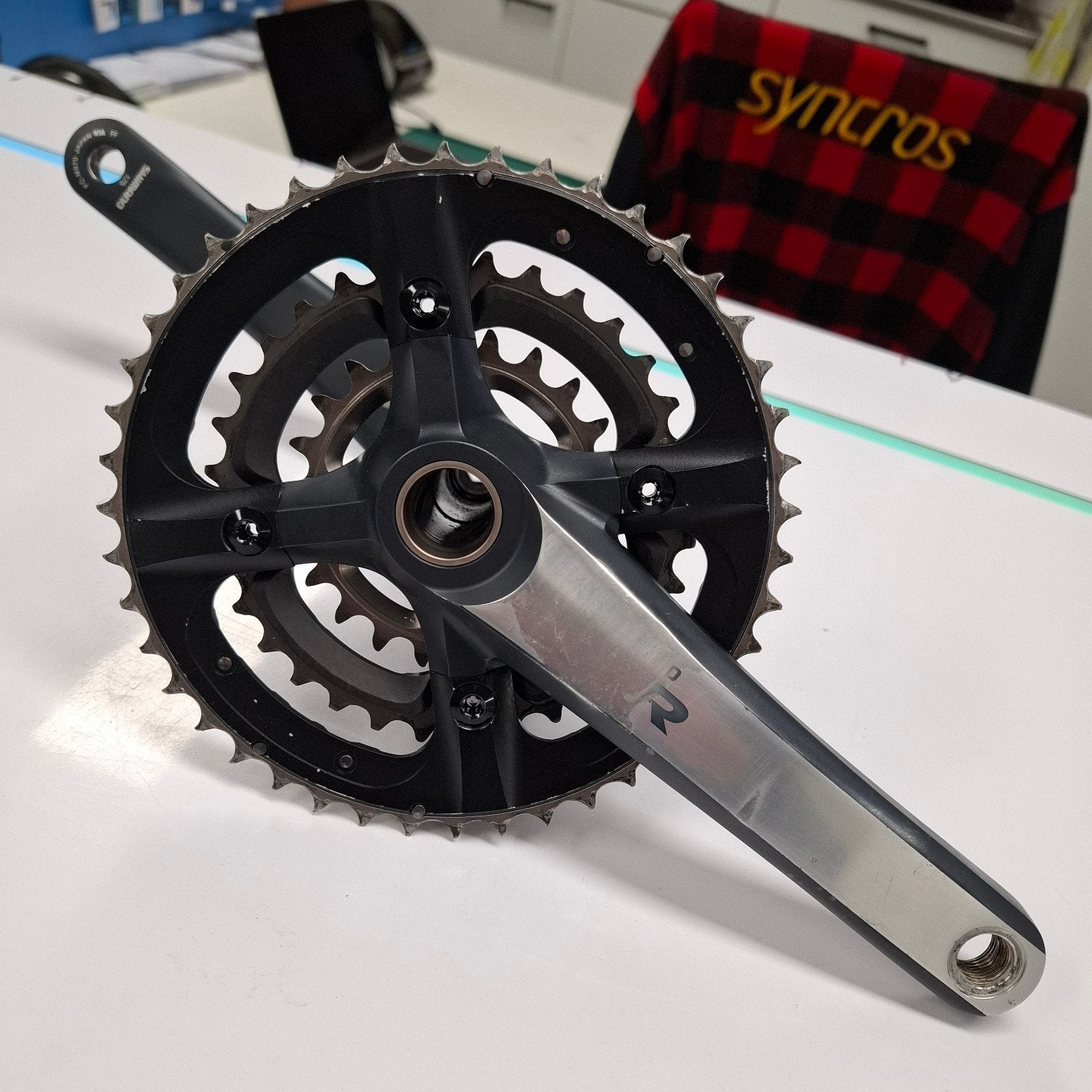 Shimano XTR M970 3 speed MTB crankstel incl bottom bracket, Crankstel of Pedalen, Gebruikt, Ophalen of Verzenden, Aluminium