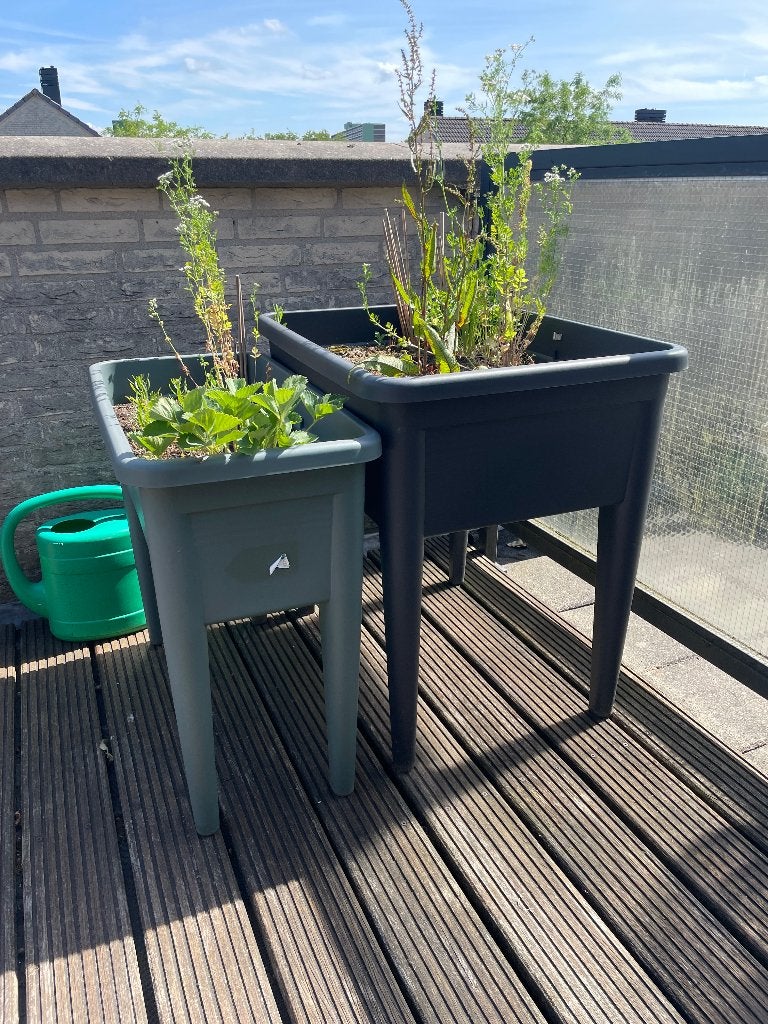 Elho hoge planters, Kunststof, Gebruikt, Minder dan 60 cm, Ophalen of Verzenden
