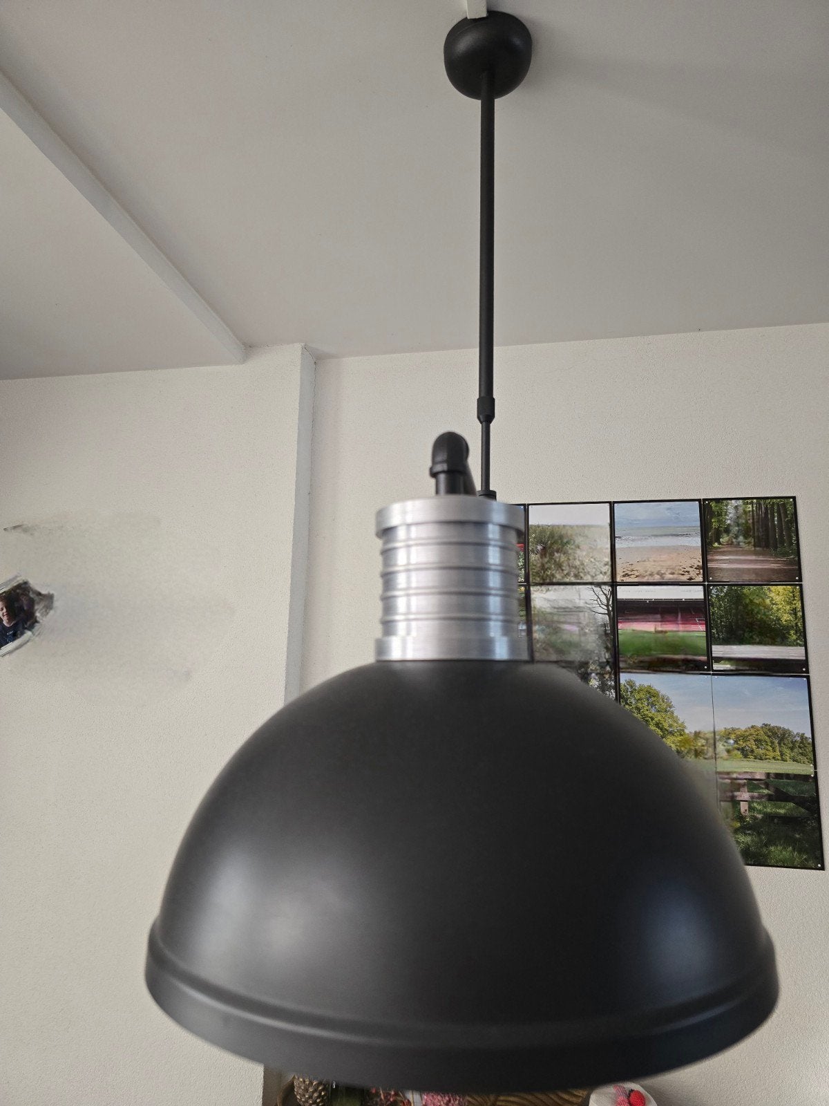 Hanglamp Industrieel zwart, Ophalen, Gebruikt, 50 tot 75 cm, Metaal