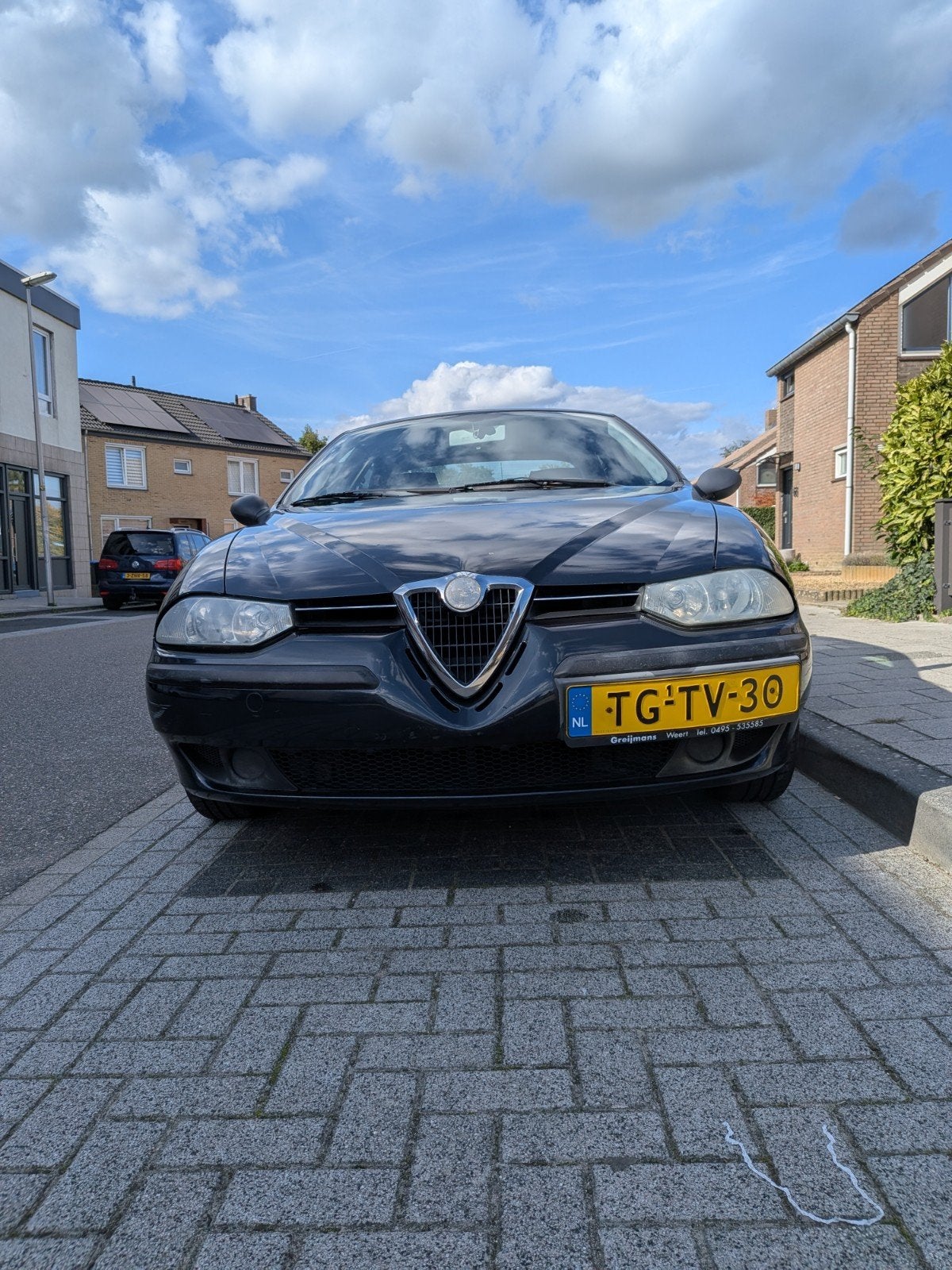 Alfa Romeo 156 1.8TS NW APK LAGE KM NAP! AIRCO, Auto's, 1225 kg, 4 cilinders, Blauw, Origineel Nederlands