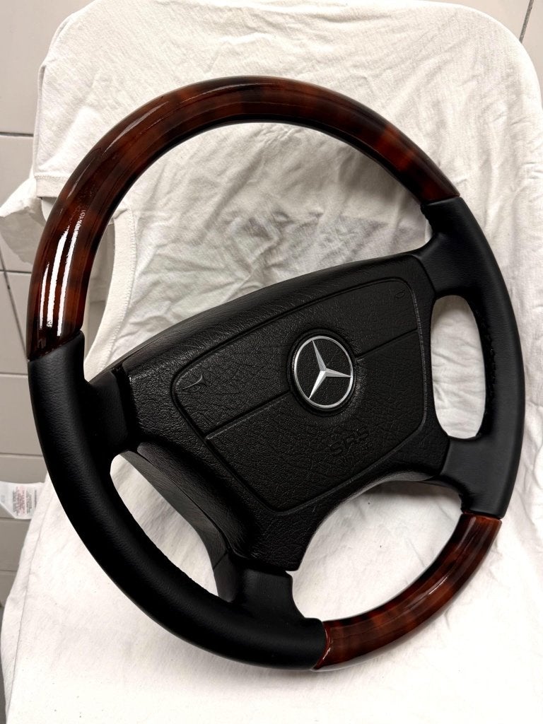 Mercedes stuur hout leder w202 w124 w201 w210 w140, Ophalen of Verzenden, Nieuw, Mercedes-Benz