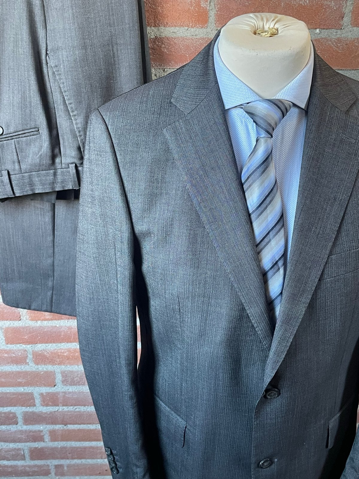 Eduard Dressler Nardo Pak - Grijs - Wol- Maat 50 - Pure Wol, Kleding | Heren, Kostuums en Colberts, Ophalen of Verzenden, Gedragen