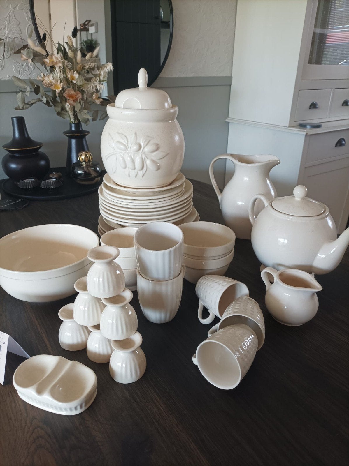 servies., Ophalen, Gebruikt, Landelijk/Boerenbont, Aardewerk