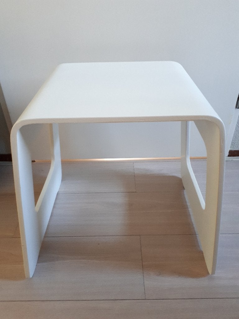 Ikea Benjamin kruk, wit geschilderd, Ophalen, Hout