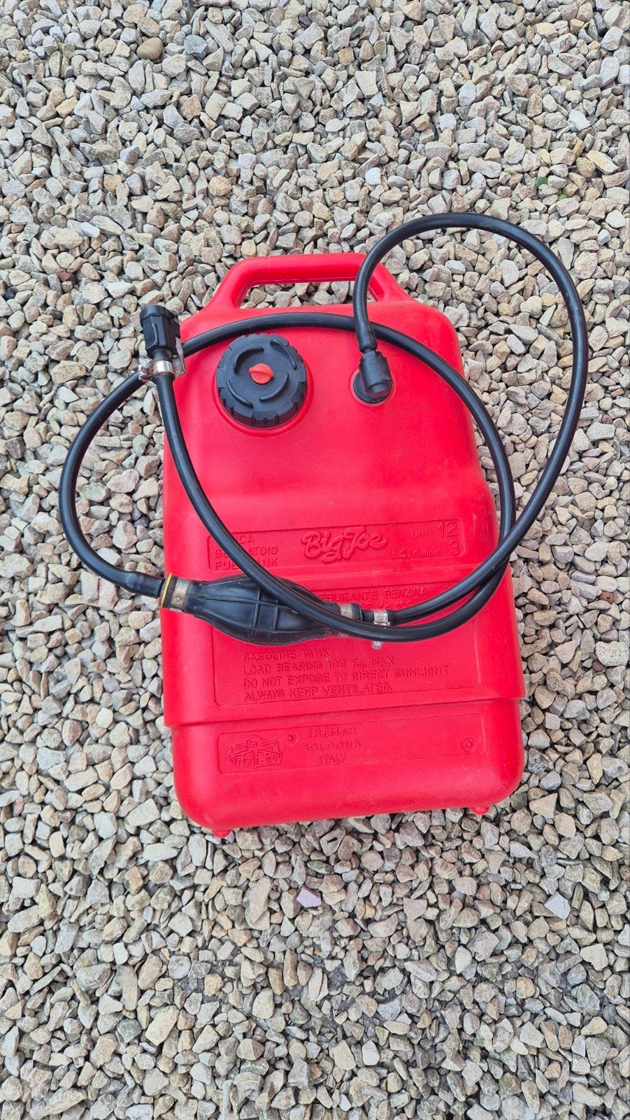 big joe 12liter kunststof benzinetank met slang en balg, Watersport en Boten, Bootonderdelen, Ophalen of Verzenden, Motor en Techniek