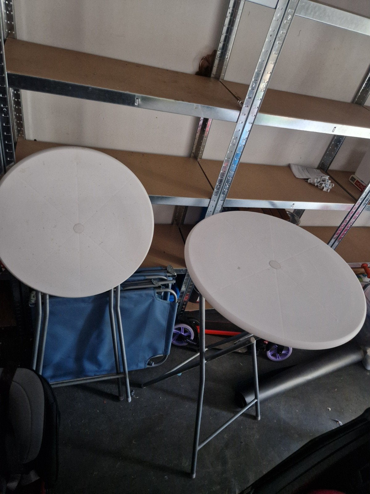 2 statafels, Huis en Inrichting, Tafels | Eettafels, Ophalen of Verzenden, Zo goed als nieuw, Rond, 50 tot 100 cm