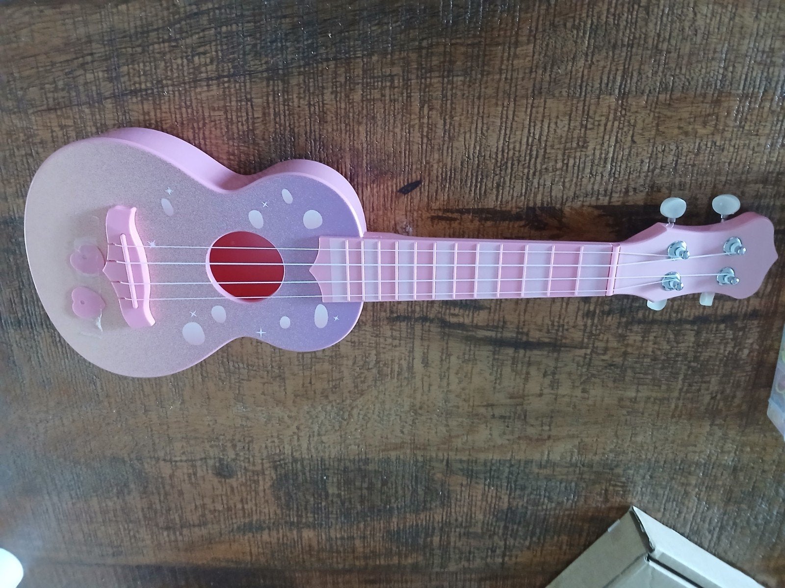 Roze speelgoed ukelele voor kinderen, Ophalen of Verzenden, Gebruikt, Ukelele