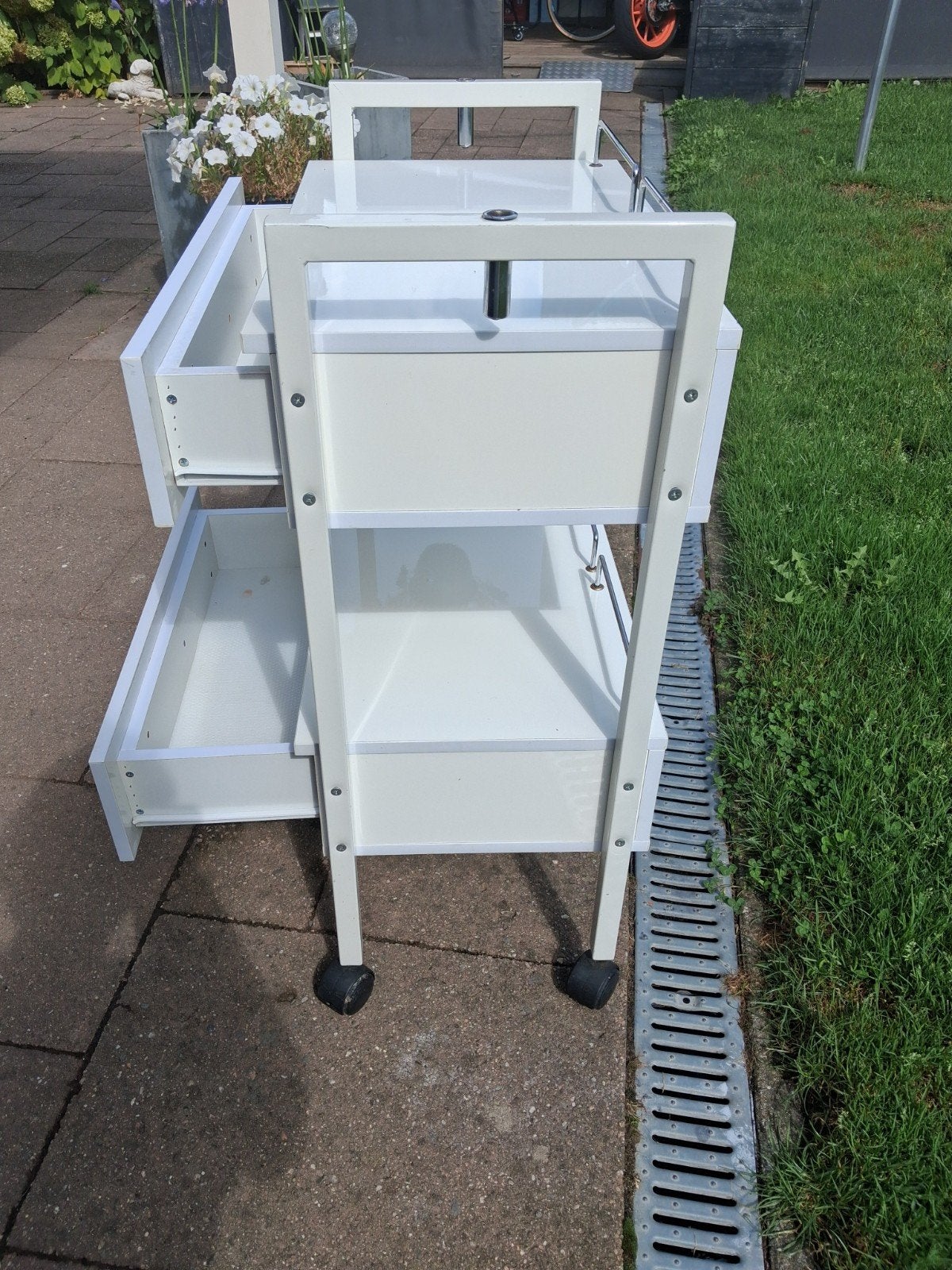 Witte instrumententafel met 2 lades en wieltjes, Ophalen, Overige typen