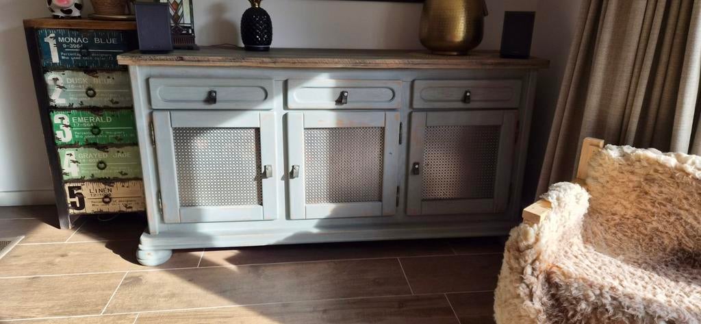 Vintage dressoir met lades en deuren, Gebruikt, 150 tot 200 cm, 25 tot 50 cm, Ophalen