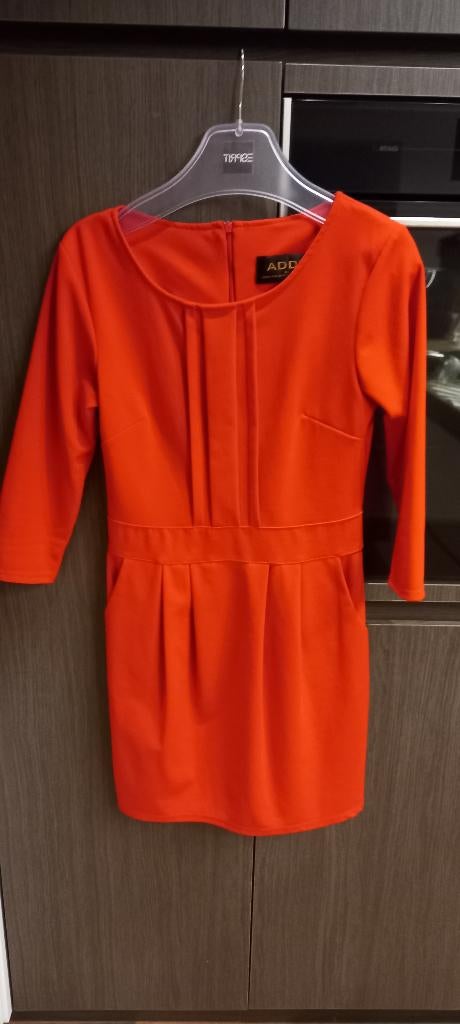 rode jurk steps by Addy van den Krommenacker maat S, Kleding | Dames, Gelegenheidskleding, Maat 38/40 (M), Cocktailjurk, Ophalen of Verzenden
