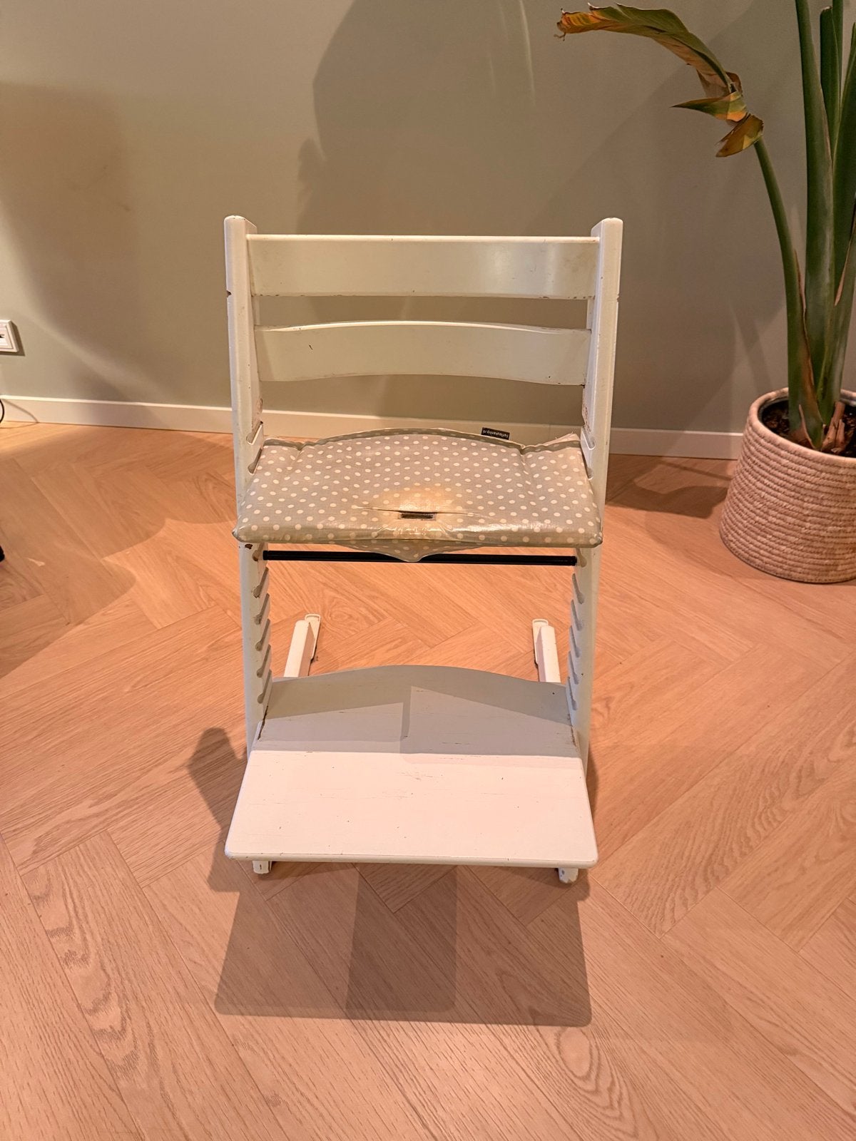 Stokke Tripp Trapp meegroeistoel met kussen, Ophalen, Gebruikt, Meegroeistoel, Aanschuifbaar