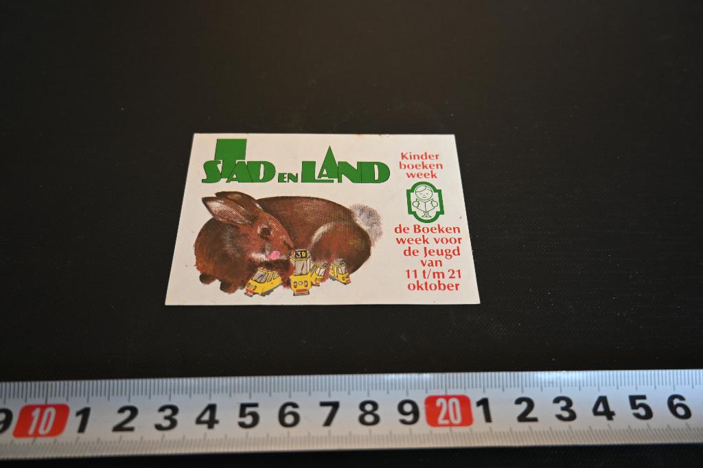 sticker Kinderboeken week STAD en LAND   konijn, Verzamelen, Ophalen, Zo goed als nieuw