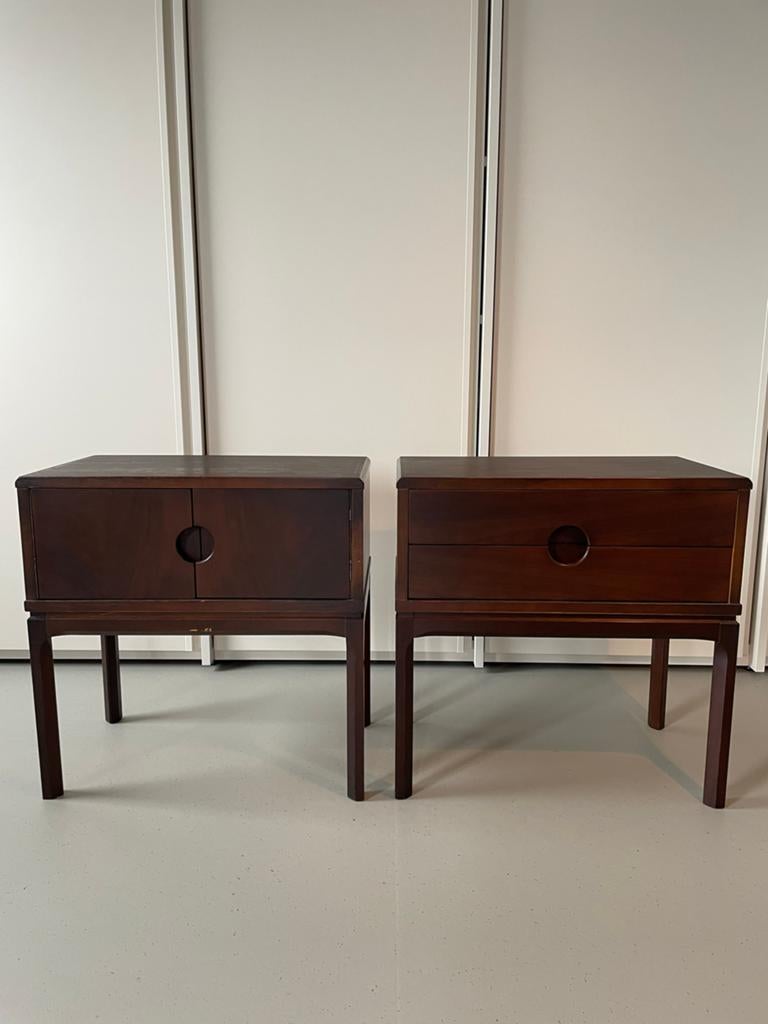 Aksel Kjersgaard Nachtkastjes - Deens design vintage, Huis en Inrichting, Ophalen, Overige materialen, Gebruikt, 55 tot 70 cm
