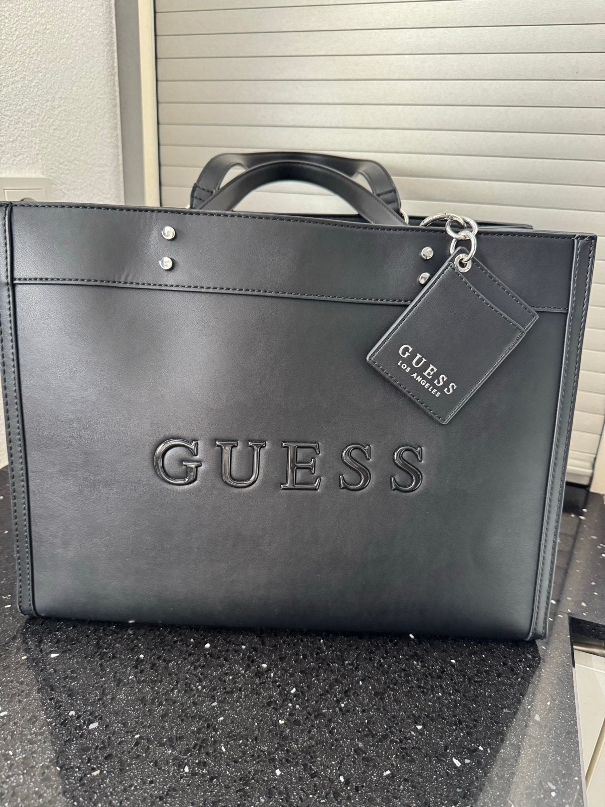 Guess Handtas Shopper Formaat Zwart, Ophalen of Verzenden, Zo goed als nieuw, Zwart, Shopper
