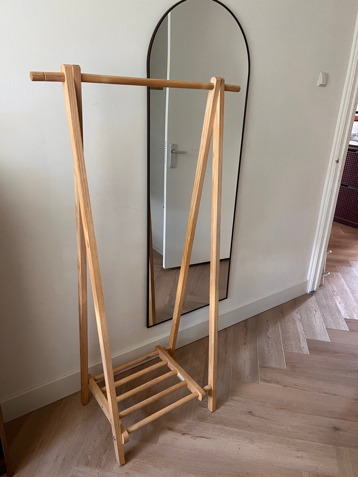 Houten kledingrek met gebruikssporen (excl. inbussleutel), Ophalen, Gebruikt