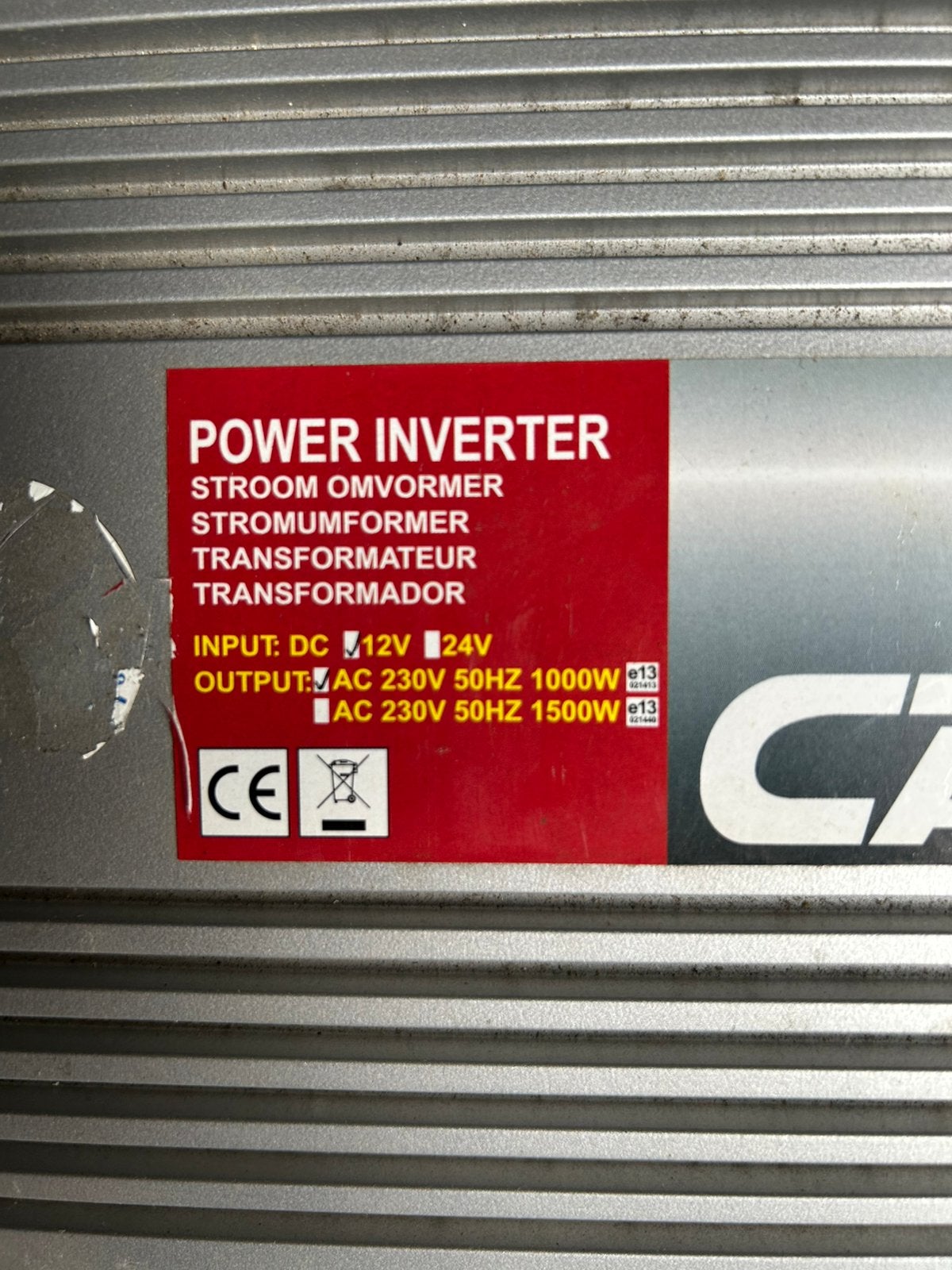 Omvormer 12V naar 220V - 1000W