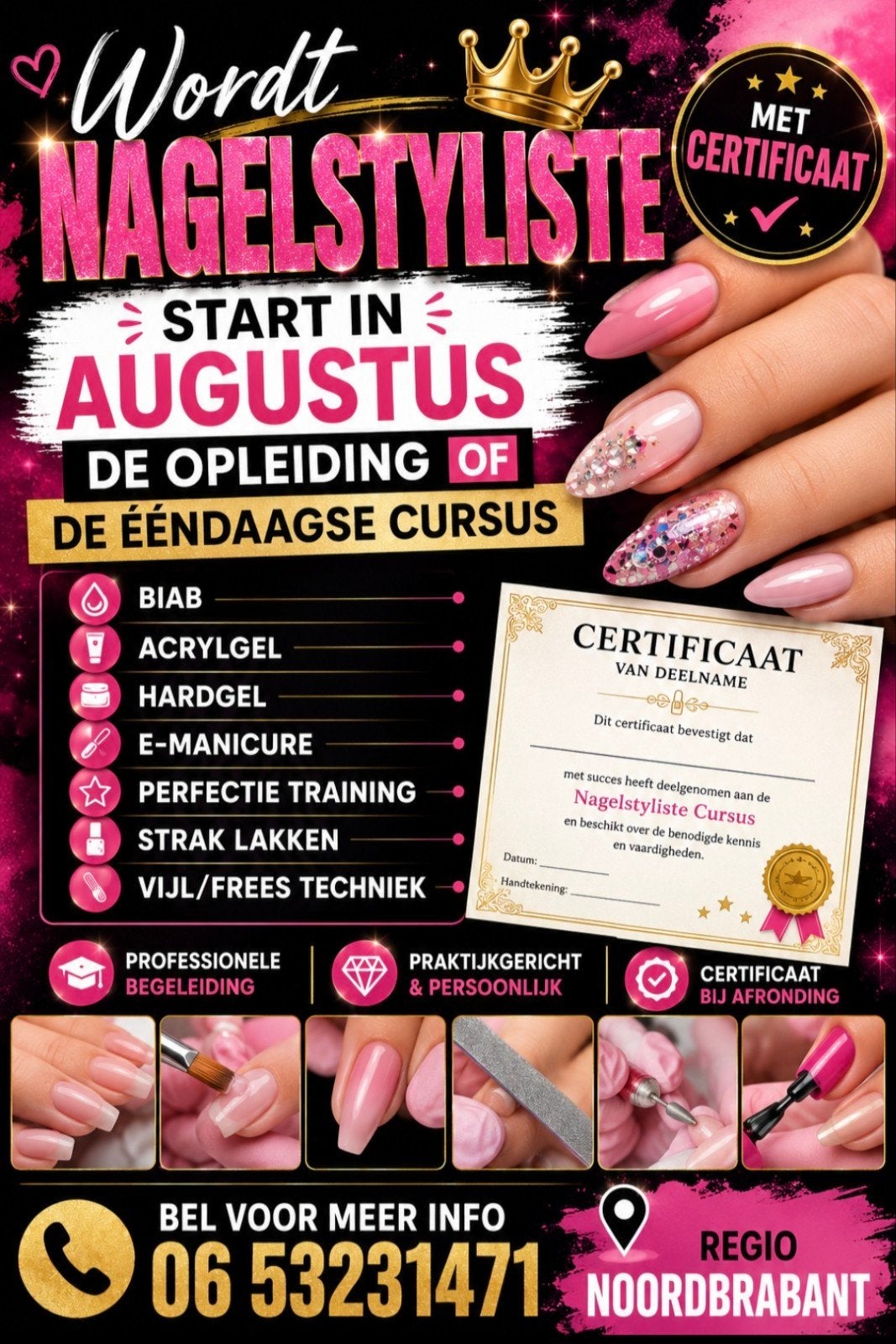 Nagelstyliste opleiding/cursus, Ophalen of Verzenden