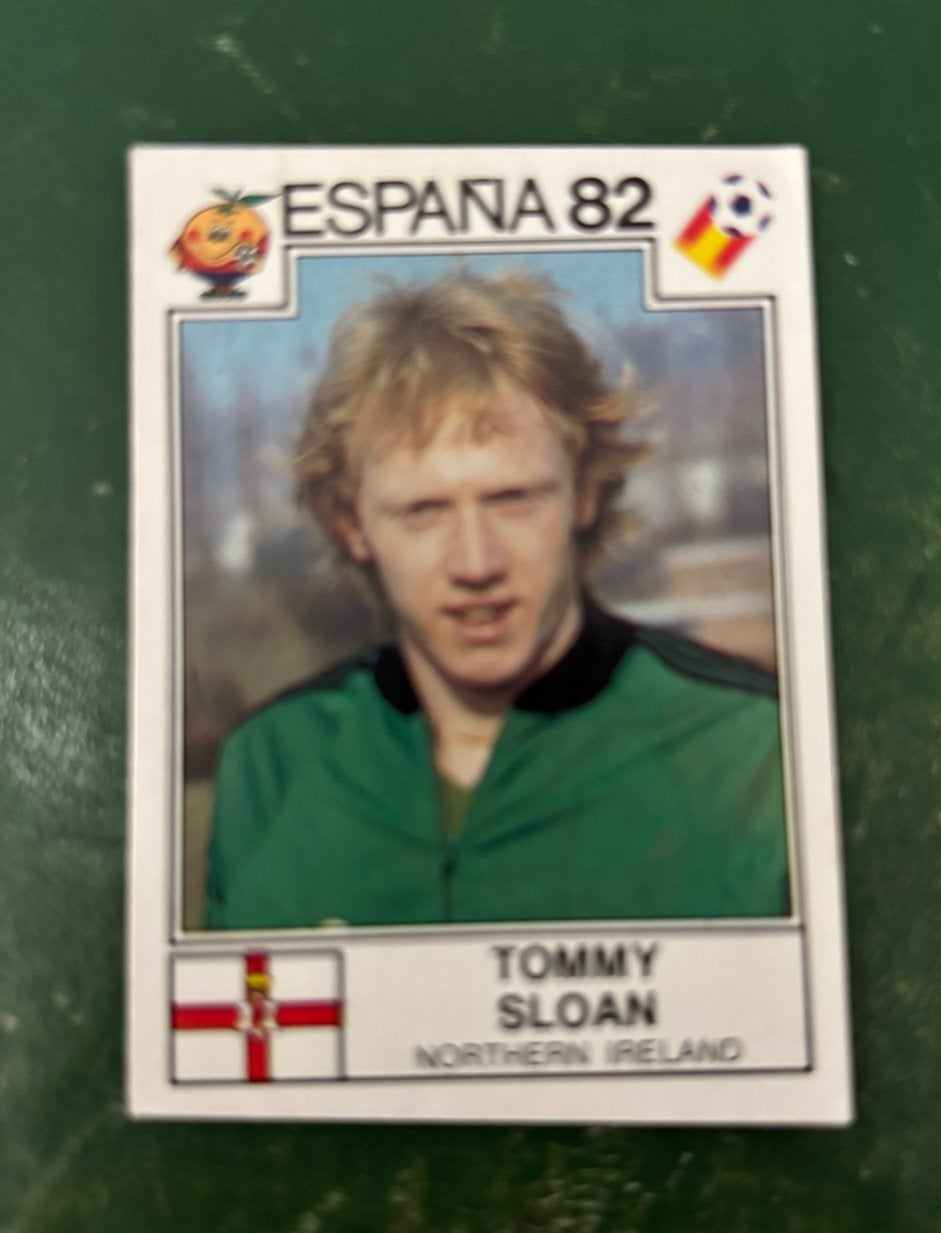 Panini plaatje Tommy Sloan Noord-Ierland WK 82, Ophalen of Verzenden