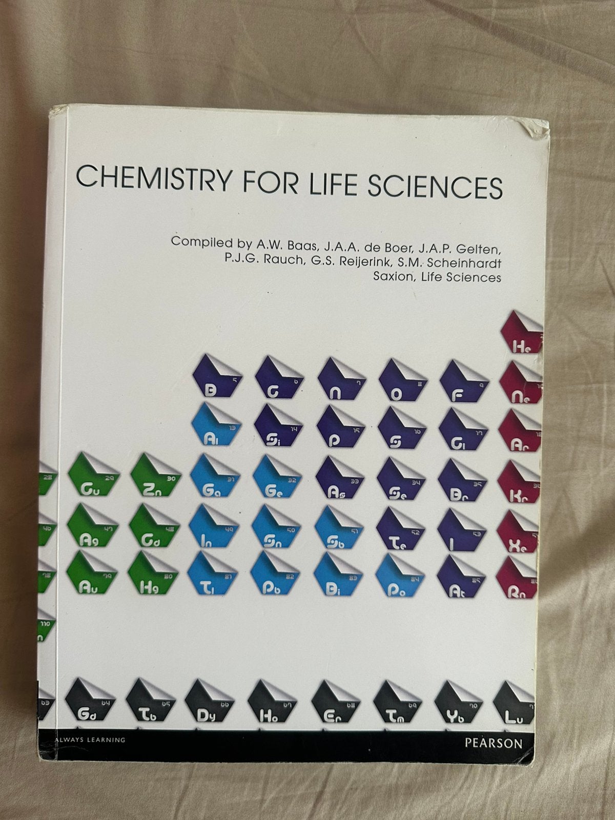 Chemistry for Life Sciences – Pearson – Saxion compilatie, Ophalen, Beta, Zo goed als nieuw, HBO
