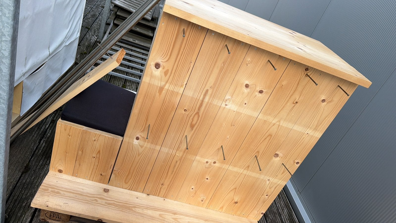Houten standaard, Ophalen of Verzenden, Zo goed als nieuw, 25 tot 50 cm, 50 tot 100 cm